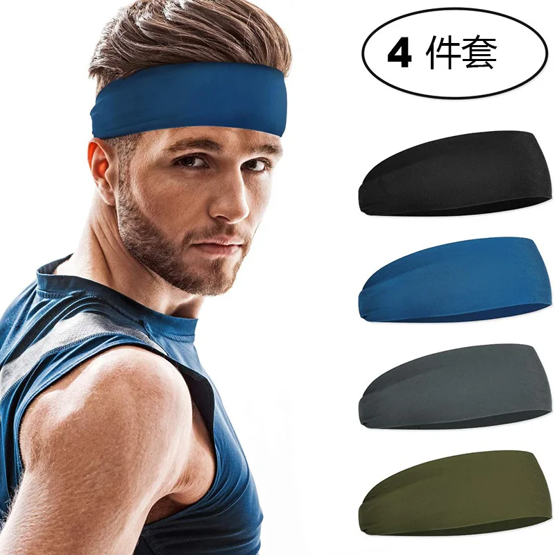 

Solid Sports Headband and Sweatband Scarf for Men and Women Elastic Hiking Headscarf for Athletics Exercise Solid Color