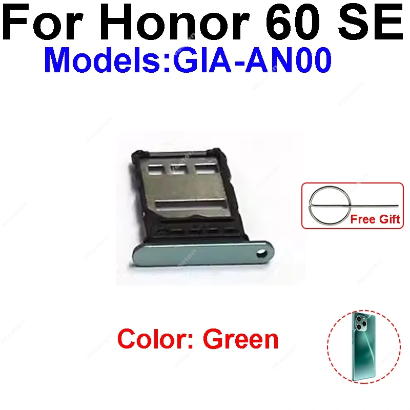 Sim Card Slot For Huawei Honor 60 Pro SE Sim Card Tray Socket Adapter Slot Connector Holder Replacement Repair Parts
