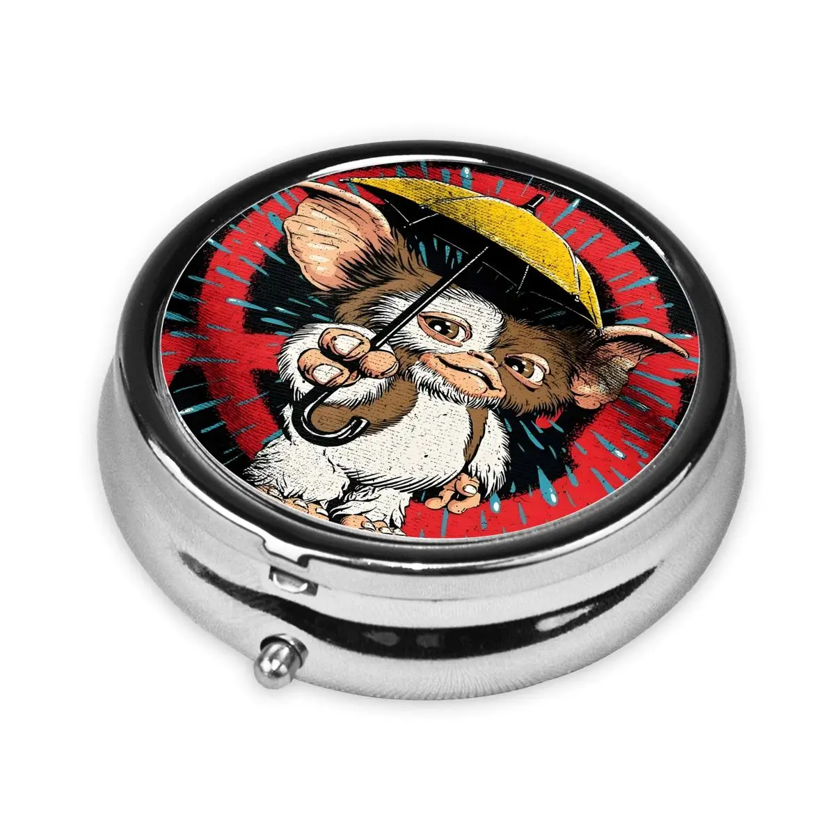 G-Gremlinses السفر حبوب مستديرة المنظم Mogwai الوحش الرعب الرجعية الخيال العلمي صندوق دواء حبة صندوق الخائن صندوق تخزين