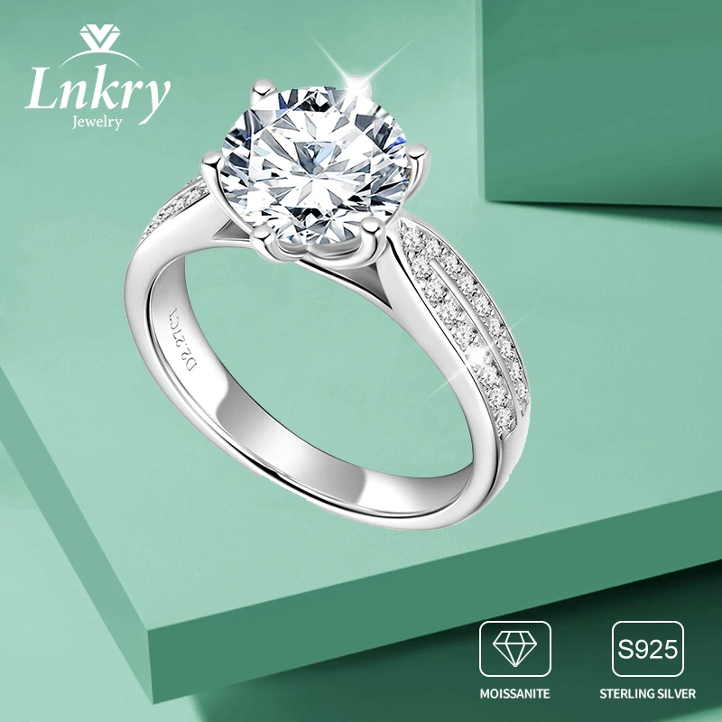 

Сертифицированное Lnkry кольцо с муассанитом 6,5 мм/8 мм/9 мм, Anelli Argento, обручальные кольца из стерлингового серебра 925 пробы для женщин, ювелирные изделия