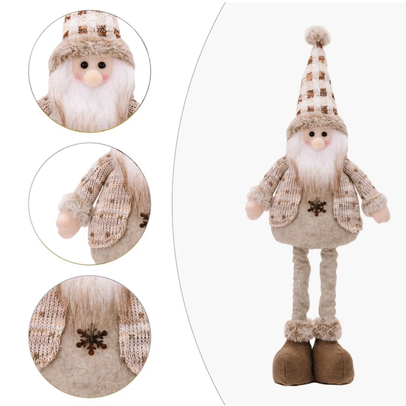 Christmas Standing Decorations Christmas Standing Stuffed Doll Stretchable Doll For Christmas Floor Decor Plush Christmas Decor