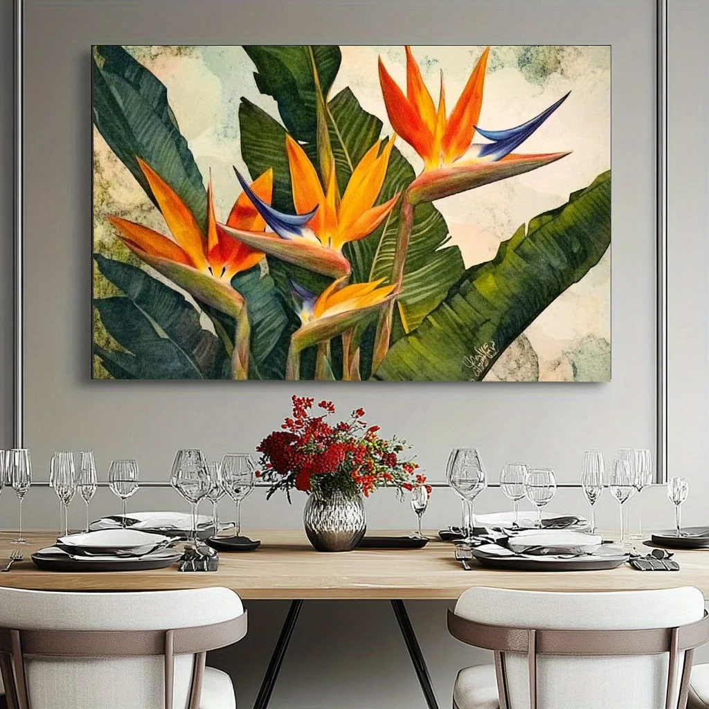 Vibrant Tropical Orchid Posters and Print Beautiful Scenery Flowers Canvas Painting Wall Art Pictures for Living Room Home De