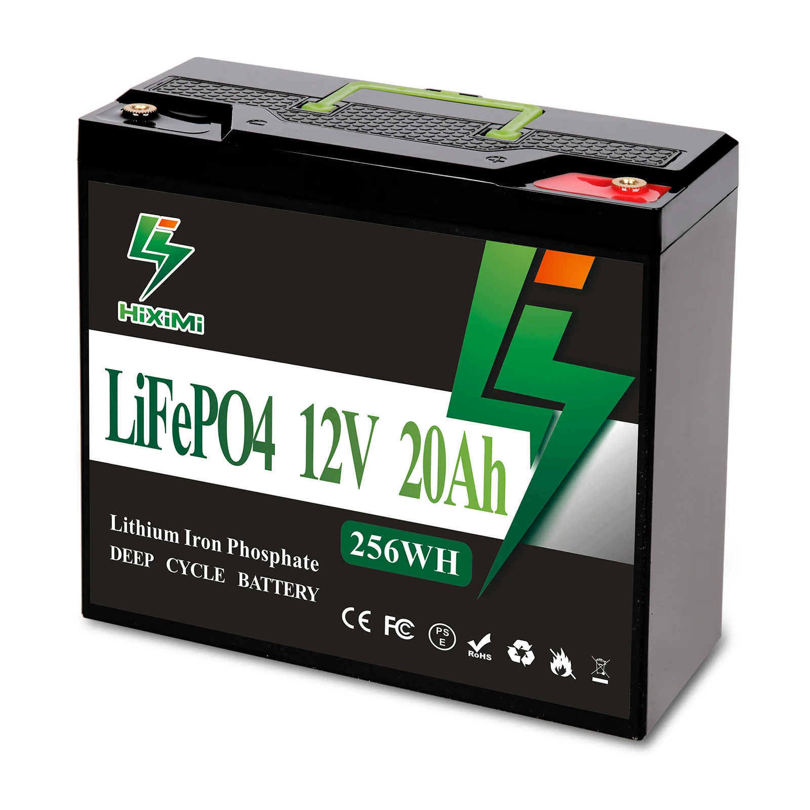 12V 20Ah LiFePO4 Battery 153.6Wh Built-in 20A BMS, 4000+ Cycles Life Lithium Iron phosphate Battery with 5A LiFePO4 Charger