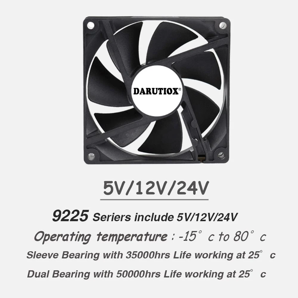 92mm 9225 Lüfter DC 5V 12V 24V 92x92x25mm Kühler Fans PC Fall CPU Bürstenlosen Kühler 9cm Hülse/Dual Kugellager Kühler