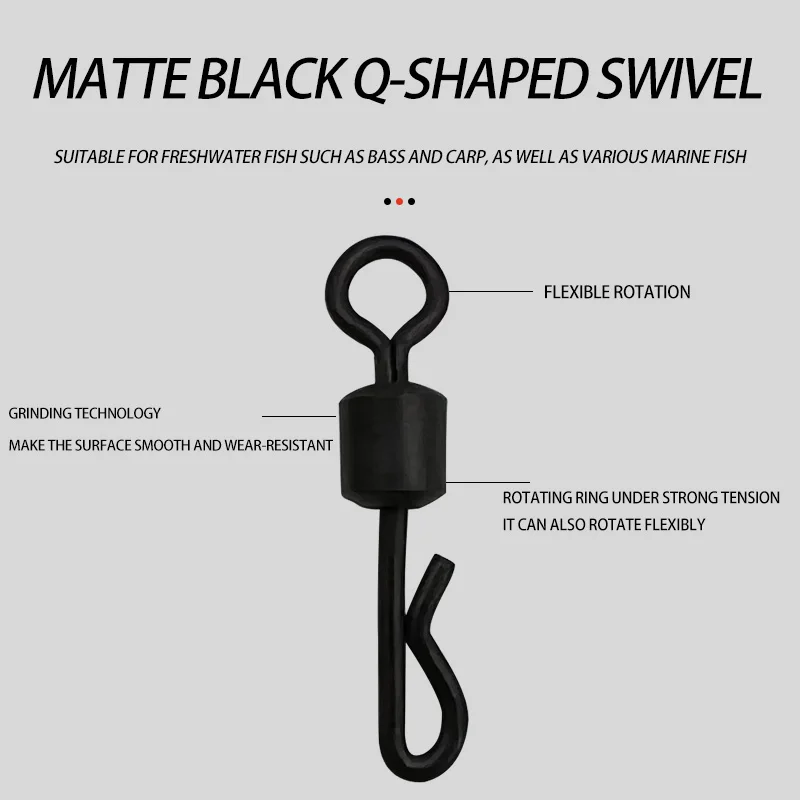 40PCS Quick Change Swivels Rig Tube Anti Tangle Sleeves Tail Rubbers Safety Lead Clips Carp Fishing Accessories Set