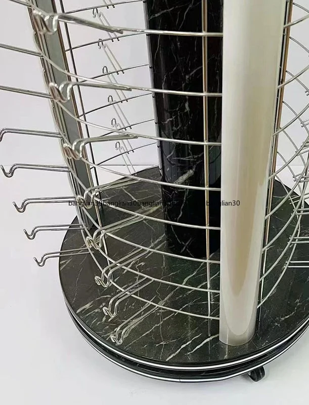 48X48X210cm new floor-to-ceiling rotating sunglasses display rack,movable aluminum alloy glasses are placed on the shelf