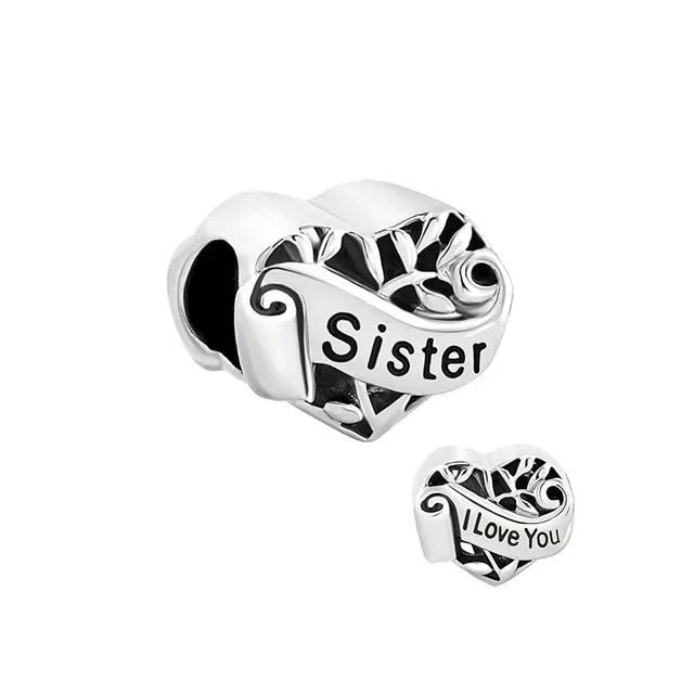 New Fashion 925 Sterling Silver Mother's Day Mom Daughter DIY Fine Beads Fit Original Pendant Women Bracelet Accessories Gift image 3
