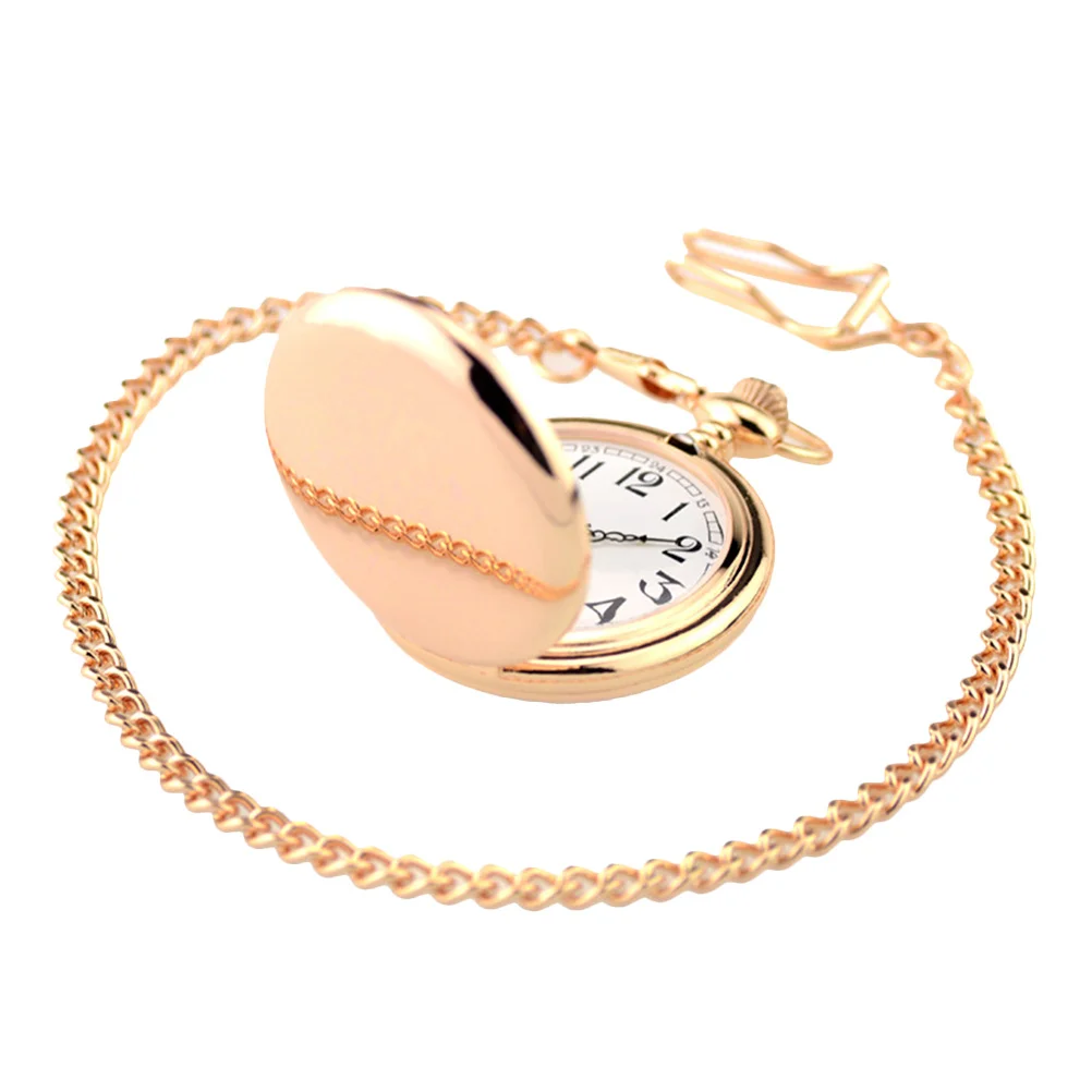 Reloj de bolsillo digital con forma de concha, colgante ligero con diseño de reloj para personas mayores