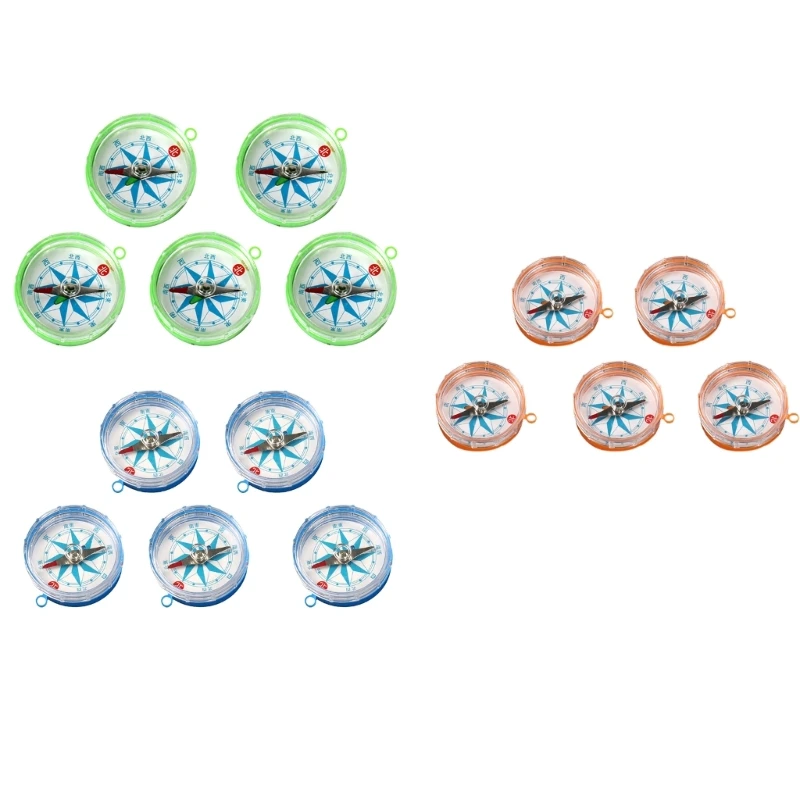 5 ชิ้น Professional เข็มทิศพ็อกเก็ต 45 มิลลิเมตรกันน้ำแบบพกพาเข็มทิศสำหรับล่าสัตว์เดินป่าตั้งแคมป์กิจกรรมกลางแจ้ง