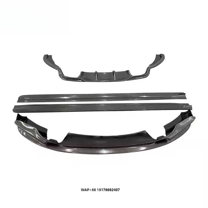 Carbon Fiber Body Kit 3D Style Front Lip Rear Diffuser Side Skirts for F85 X5M F86 X6M