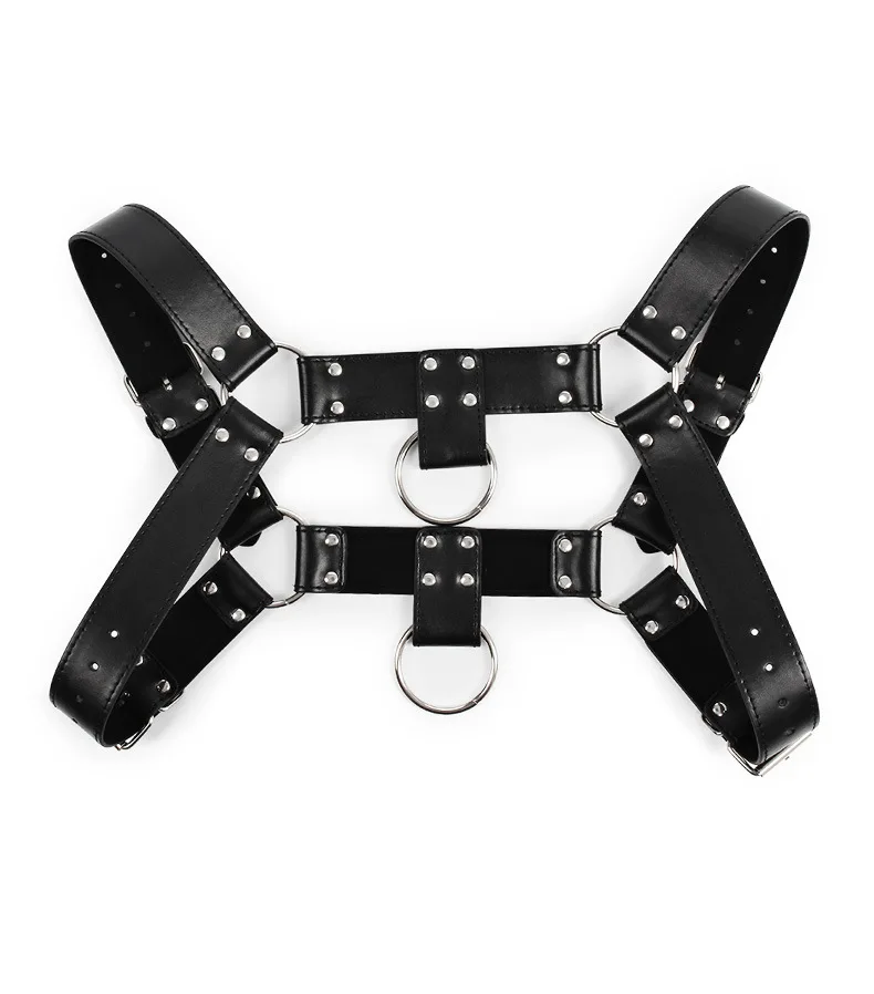 صنم الذكور الملابس الداخلية تسخير الرجال الجسم الجلود الصدر الحمالة حزام فاسق ازياء الأشرطة الجنسية قابل للتعديل #5