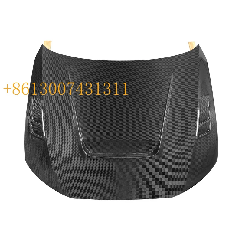 FactoryReal Carbon Fiber V Style Front Hood Front Bonnet Hood A4 S4 RS4 B8 2009-2012