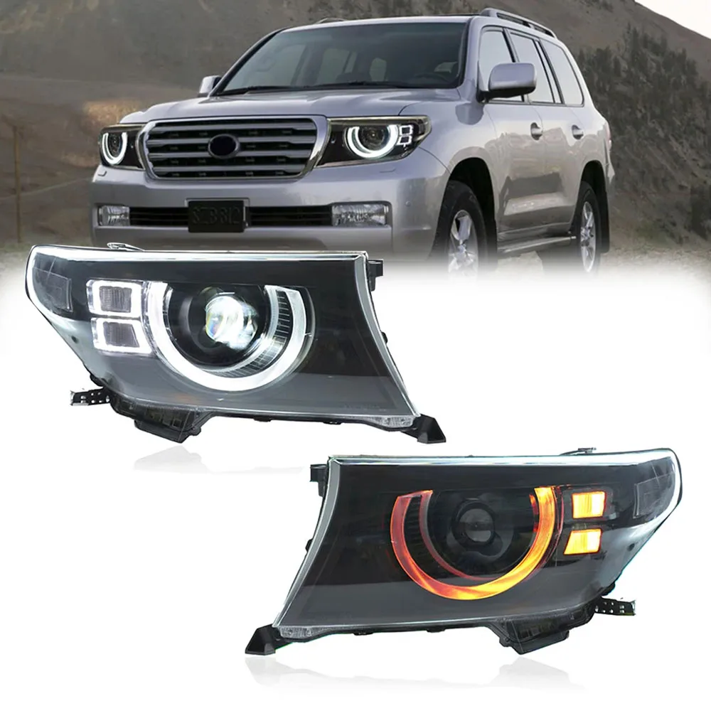 

Pop Car Lights For Land Cruiser LC200 2008-2015 LED Headlights Assembly Upgrade Dynamic Lamp Projector Lens Assembly Accessorie
