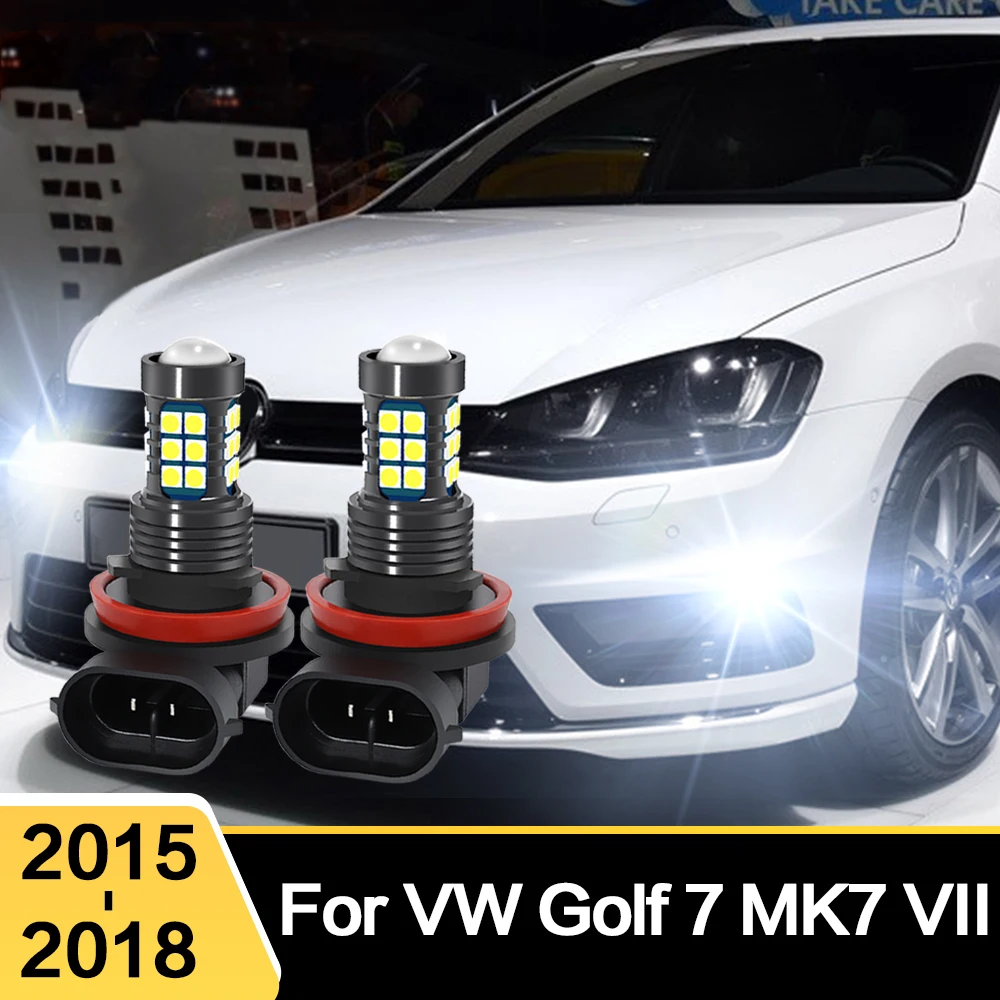 Światła samochodowe LED przednia żarówka lampa przeciwmgielna do Volkswagen VW Golf 7 MK7 VII 2015 2016 2017 2018 akcesoria