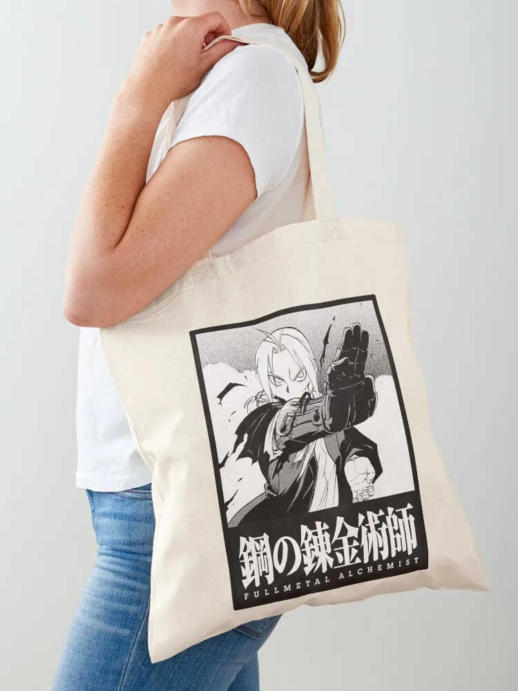 

Fullmetal Alchemist Manga Panel Edward Elric Tote Bag tote bag canvas Lady bags shopping trolley bag Handbags women