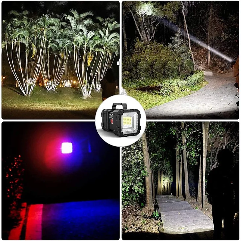 Rechargeable Flashlight Portable Handheld Spotlight Searchlight 7 Modes High Lumen Waterproof Tactical LED Lamp For Camping