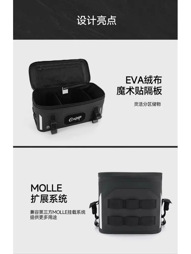 ل Kujima الجانب حقيبة دراجة نارية سبائك الألومنيوم صندوق جانبي حقيبة التوسع نسيم الربيع المياه الطيور حقيبة التخزين دراجة نارية السفر quic