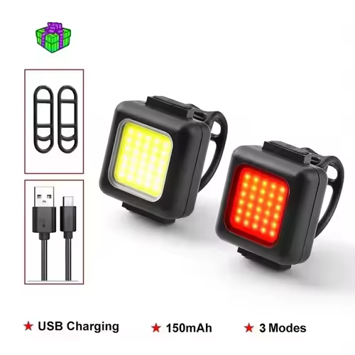 BUCKLOS Bike Light COB Front Rear Bicycle Lights LED Rechargeable Mountain Road Bicycle Lamp MTB Tail Light Cycling Flashlight - Image 17
