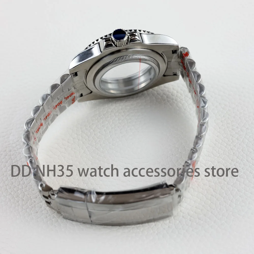 Dive NH35 Case 40mm Stainless Steel Sapphire Glass Fit NH35 NH36 movement 28.5mm Dial GMT Sub Yacht Watch Case Jubilee Bracelet