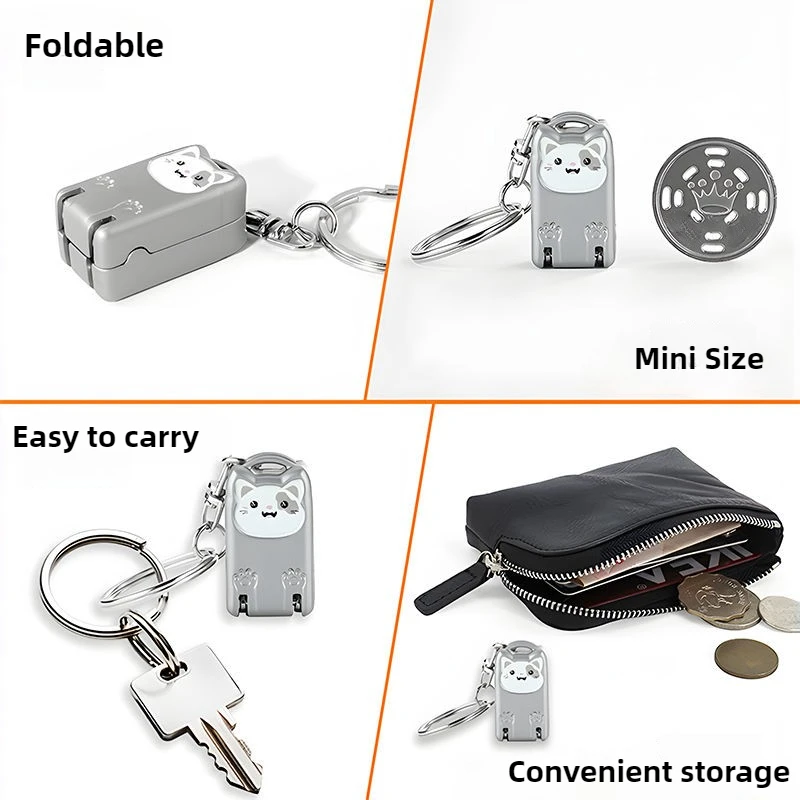 Mini cortador de unhas de aço inoxidável afiado durável antiderrapante lidar com unha cuidados dobrável faca manicure ferramentas