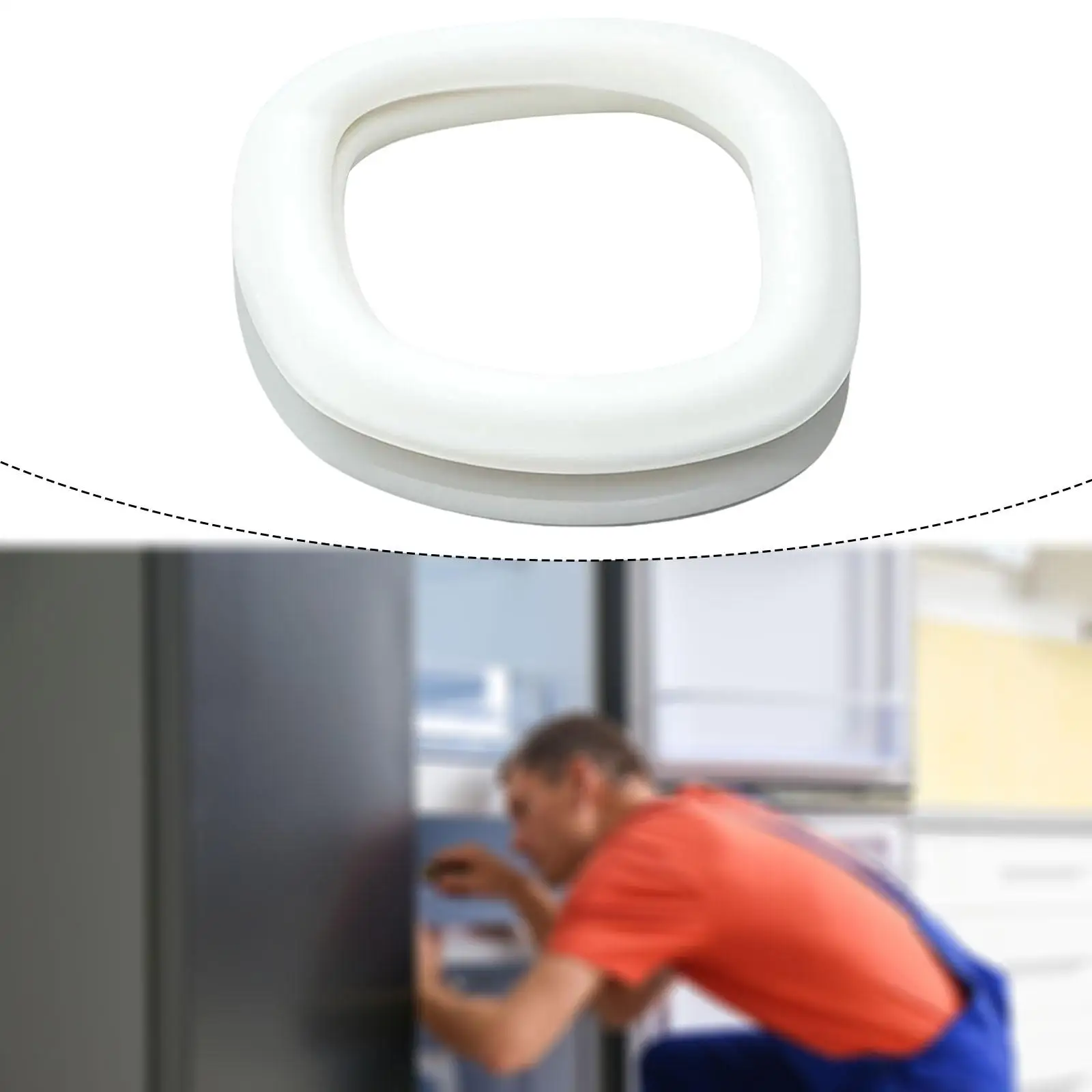 Ice Maker Chute Gasket WPW10287601 Rubber Seal Refrigerator Component Replacement for Appliance Repair