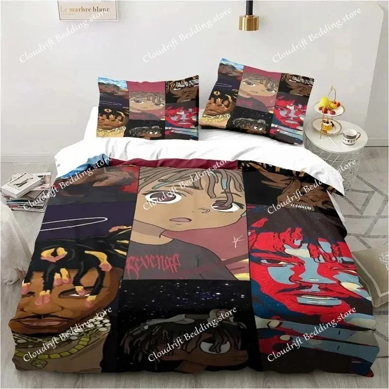 Rap Singer Juice Wrld 3D Print Bedding Set Single Twin Full Queen King Size Bed Set Adult Kid Bedroom Bedding Gift592