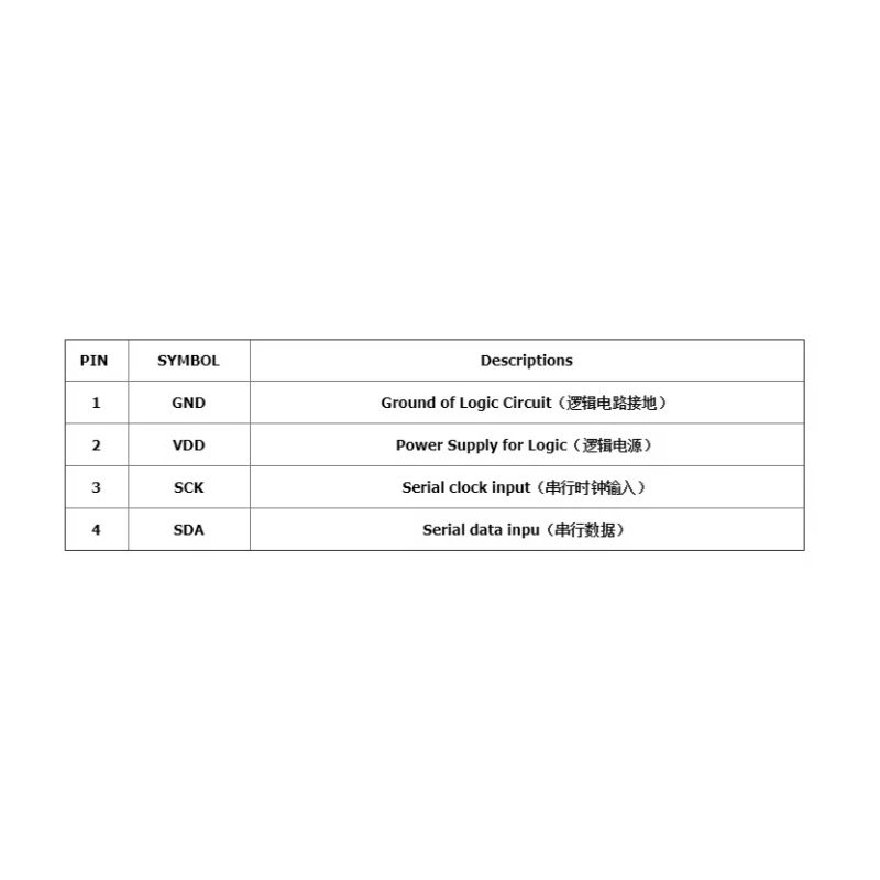 OLED display module with 4 pins, 0.96-inch LCD screen, I2C and IIC communication, 128*64