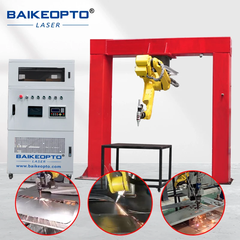 Machine de découpe de robot de découpe 3D à tête laser à fibre 1500 W