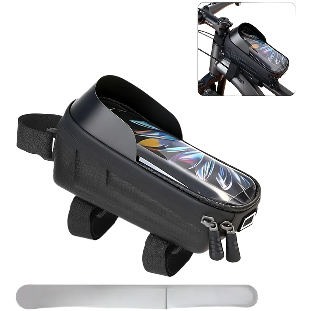 Waterproof Cycling Top Tube Bag Made of PU and EVA with Touchscreen Friendly Cover for Convenient Phone During Rides