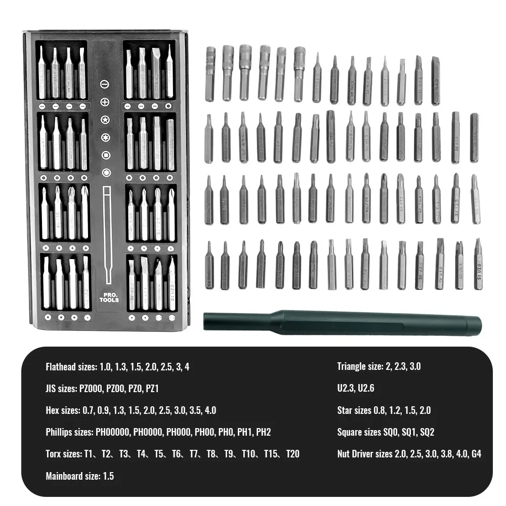 63 في 1 و 25 في 1 طقم مفك براغي طقم مفك مغناطيسي لقم مفكات كهربائية دقيقة للكمبيوتر المحمول آيفون صغيرة