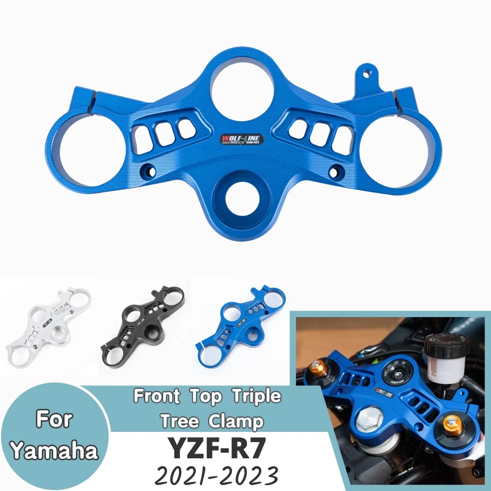 

For Yamaha YZF R7 Motorcycle CNC Front Top Fork Upper Triple Tree Lowering Clamp YZF-R7 2021 2022 2023 Handlebar Holder Bracket