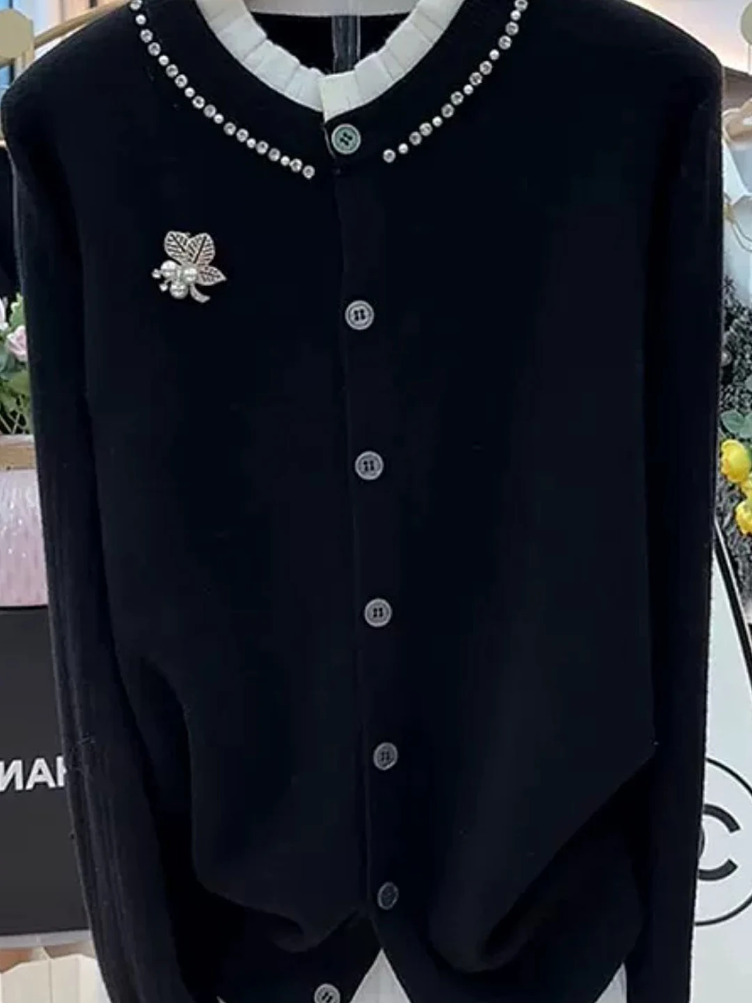 Autumn 2026 New Style Women's Knitted Open Cardigan with Button Wood Grain  Soft Polyester Fiber Casual Loose Fit Sweater