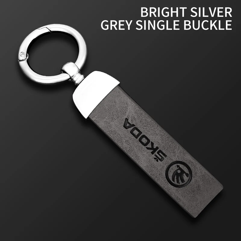 Car Logo Keychain Key Ring Chain Pendant Gifts For Skoda Octavia Rapid Fabia Superb Kodiaq Scala Karoq Kamiq Styling Accessories