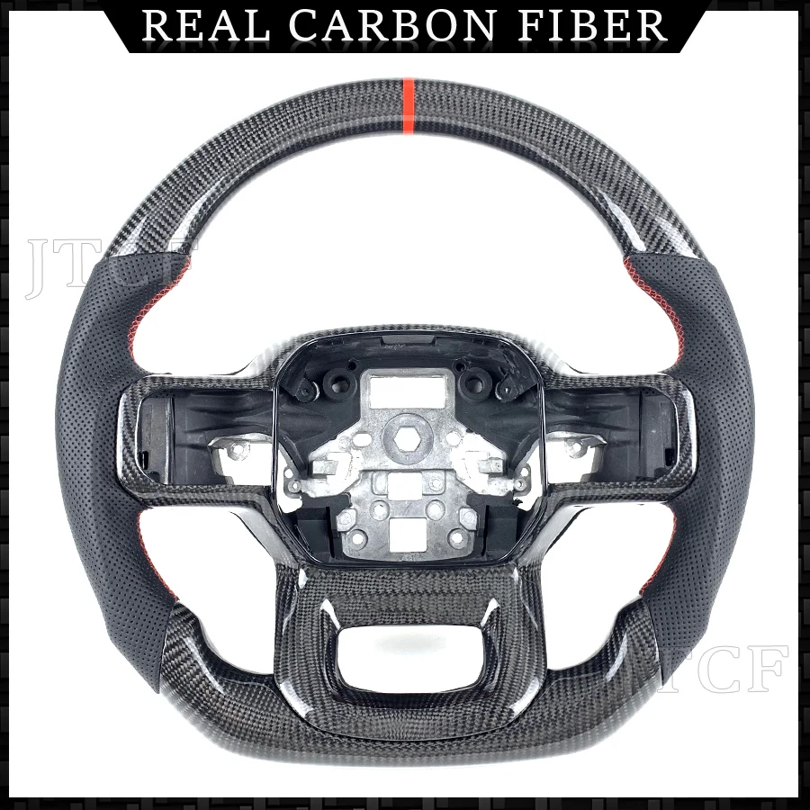 Upgrade Carbon Fiber Steering Wheel For Ford Raptor F-150 2019 2020 2021 2022 2023 2024 Automotive Interior