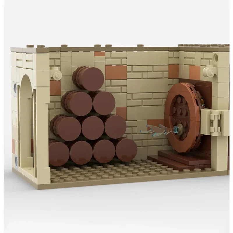 Modello di blocco da costruzione del film Moc, tecnologia del salotto pubblico Hufflepuff, regalo di blocchi modulari, assemblaggio di set fai da te di giocattoli per bambini