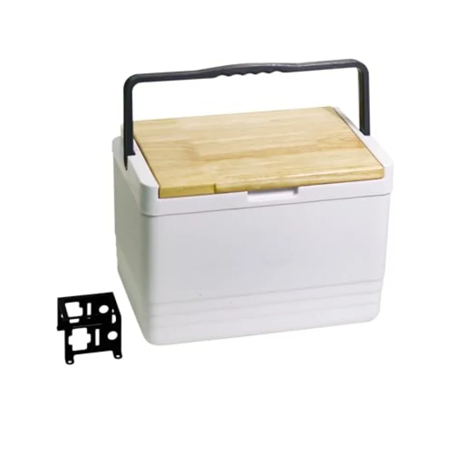 12 Qt. Cooler with Handle Cutting Board Top Hard Small Cooler Side Metal Bracket Holder