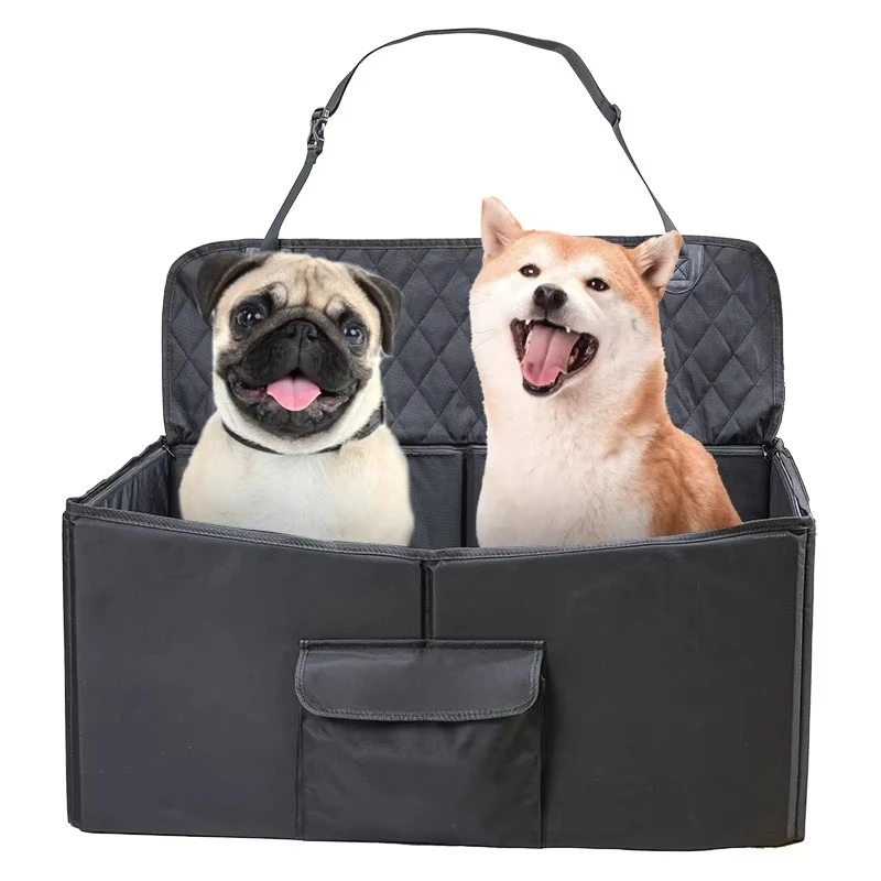 

Luxury large pet dog car seat solid pattern with pet lookout, suitable for medium and large dogs