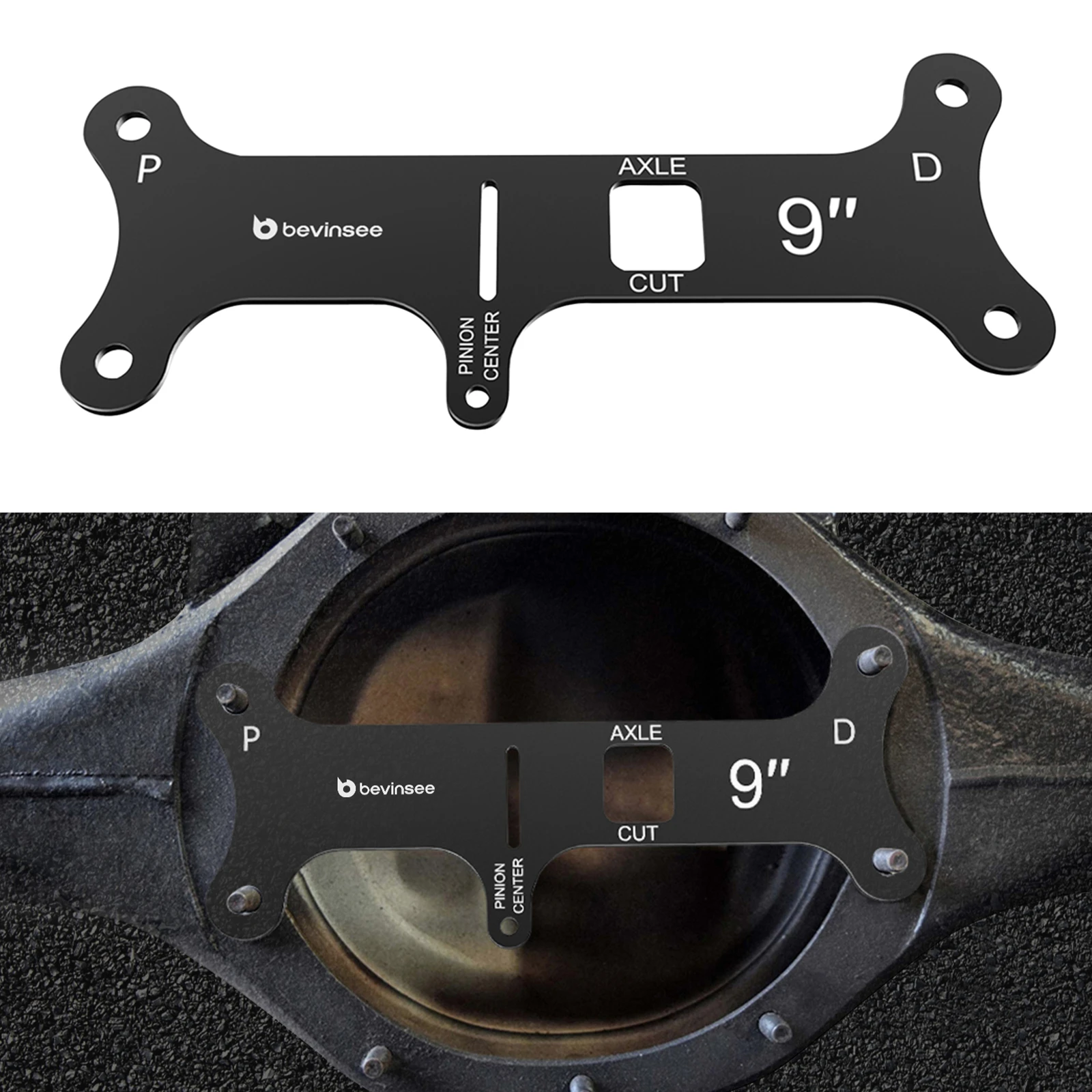 

BEVINSEE 9" Aluminum Rear End Axle Tube Narrowing Cut Guide Rearend Pinion Tool for Ford F100/F150/Bronco,for Lincoln Versailles