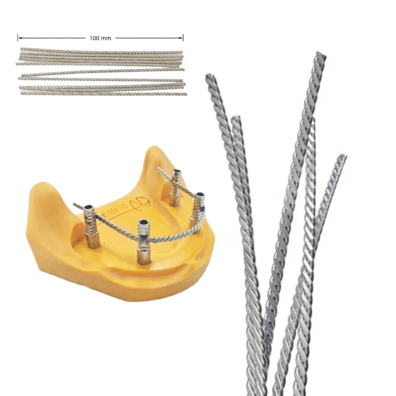 

1/5/10pcs Dental Implant Connector Stainless Wire Overdenture MU Wires Strengthener 100mm Full Arch Implant Connecting Bars ﻿