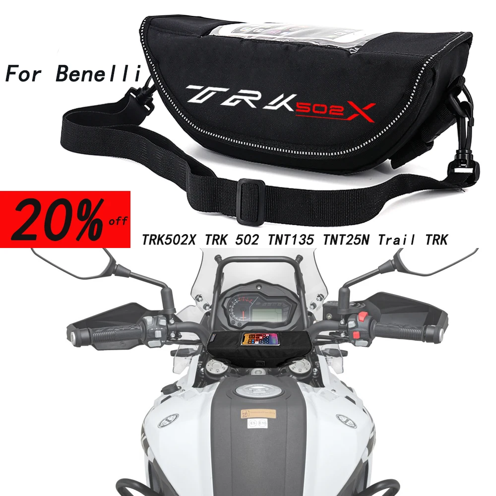 

For Benelli TRK502X TRK 502 TNT135 TNT25N Trail TRK Motorcycle accessory Waterproof And Dustproof Handlebar Storage Bag