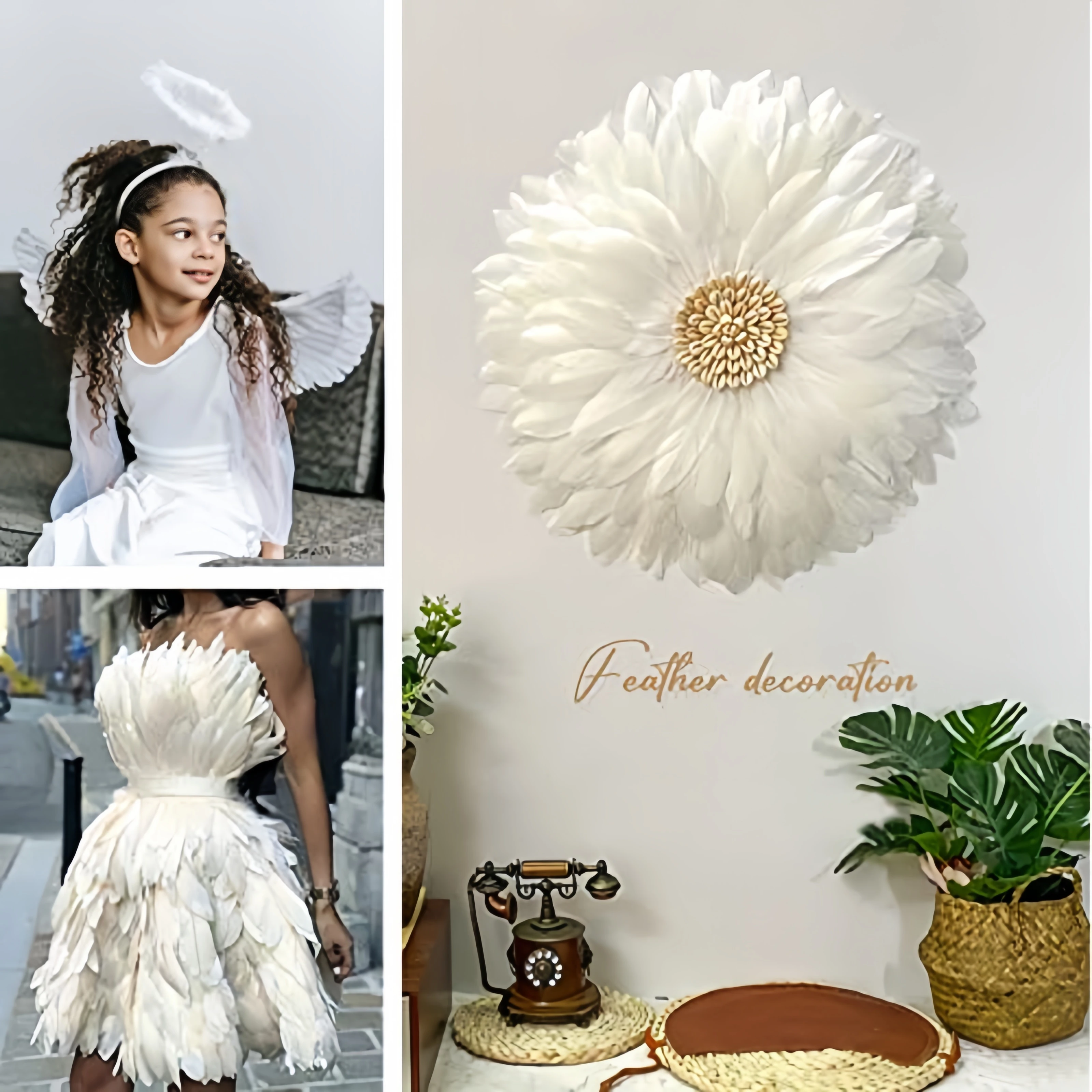 White Goose Feathers 15-20cm Natural Craft Feathers for DIY Costume Wedding Party Decoration Handmade Plume Accessories