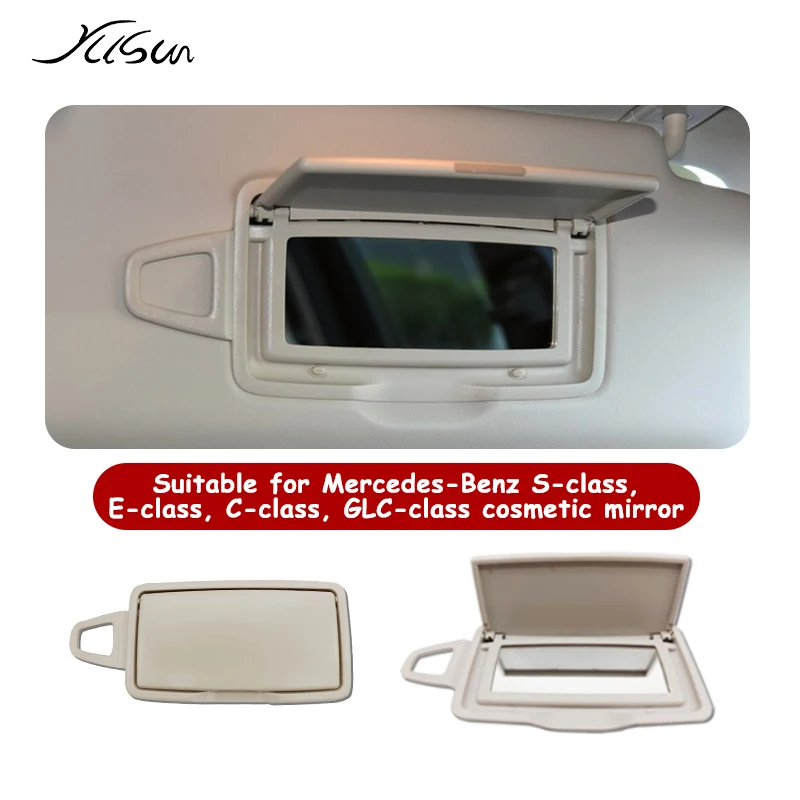 Car Interior Sun Shade Visor Makeup Cosmetic Mirror Cover For Benz W213 Mercedes C E S CLS Class W222 Auto repla Accessories