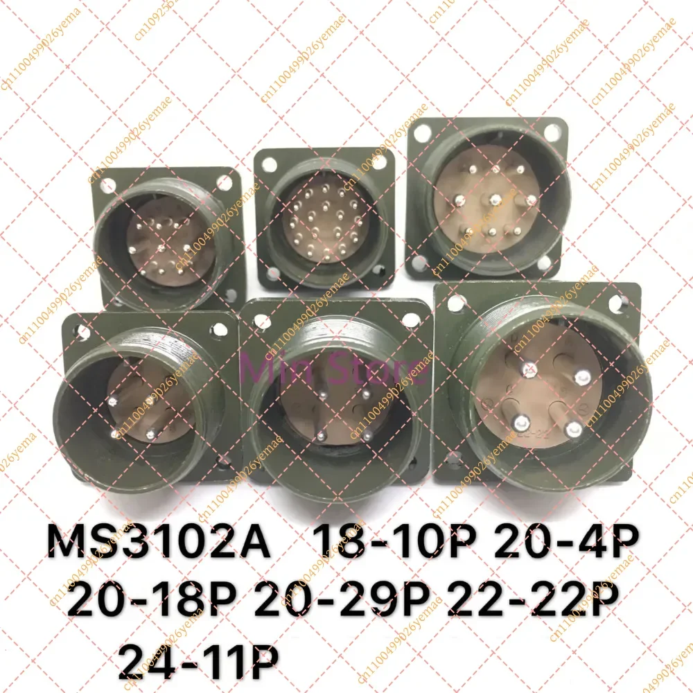 MS3108A MS3108B Aviation Plug Connector Base 18-10 20-4 20-18 20-29P 22-22 24-11S Servo Motor Connector