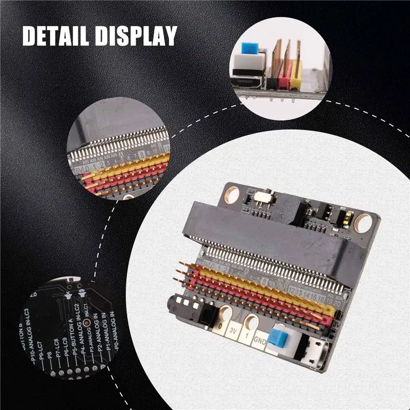 Micro-Bit Expansion Board IOBIT V2.0 Breakout Adapter Shield With Buzzer For BBC Micro:Bit Kids's Python Graphics Programming