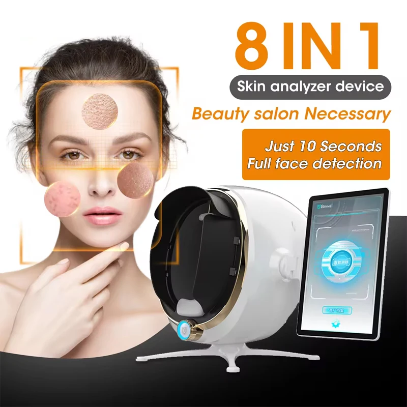 MOJI Max 3D AI Facial Skin Analyzer Intelligent Magic Mirror Dermatoscope Professional Beauty Salon Facial Tester Scanner