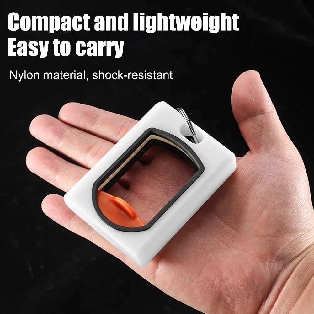 Portable Cable Tie Organizer with Keyring Fluorescent Storage Cable Tie Holders Square Rectangle Wiring Storage Buckle