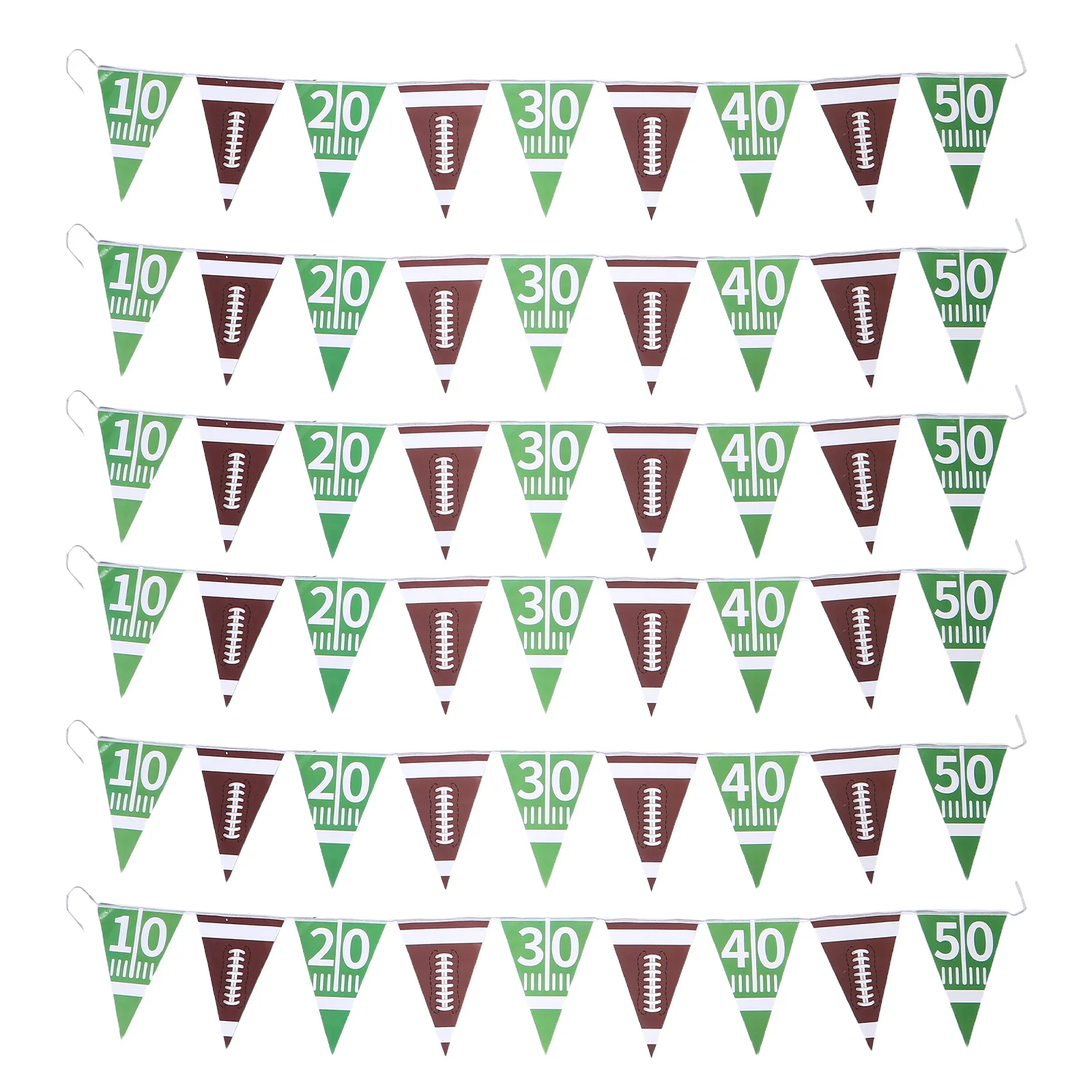 

6Pcs Football Party Supplies Kit Easy Install Banners Bright Colors Sports Decorations Birthday Events Football Banner