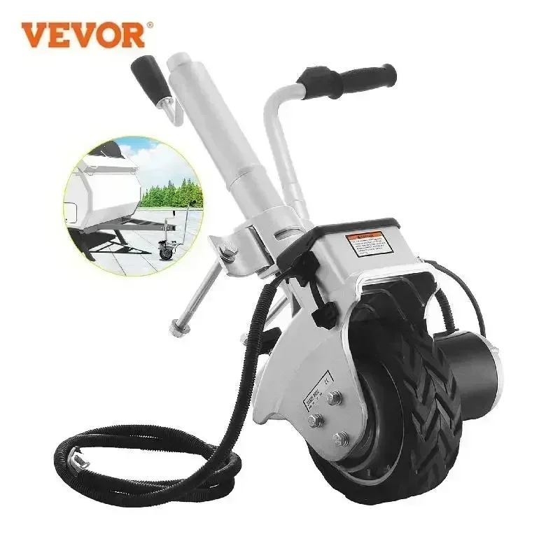 Электрическое моторизованное жокейское колесо VEVOR 350 Вт 12 В Mover Caravan Boat Wheel Долли Универсальный прицеп Автомобиль SUV Мощность 2270 кг Грузоподъемность автомобиля