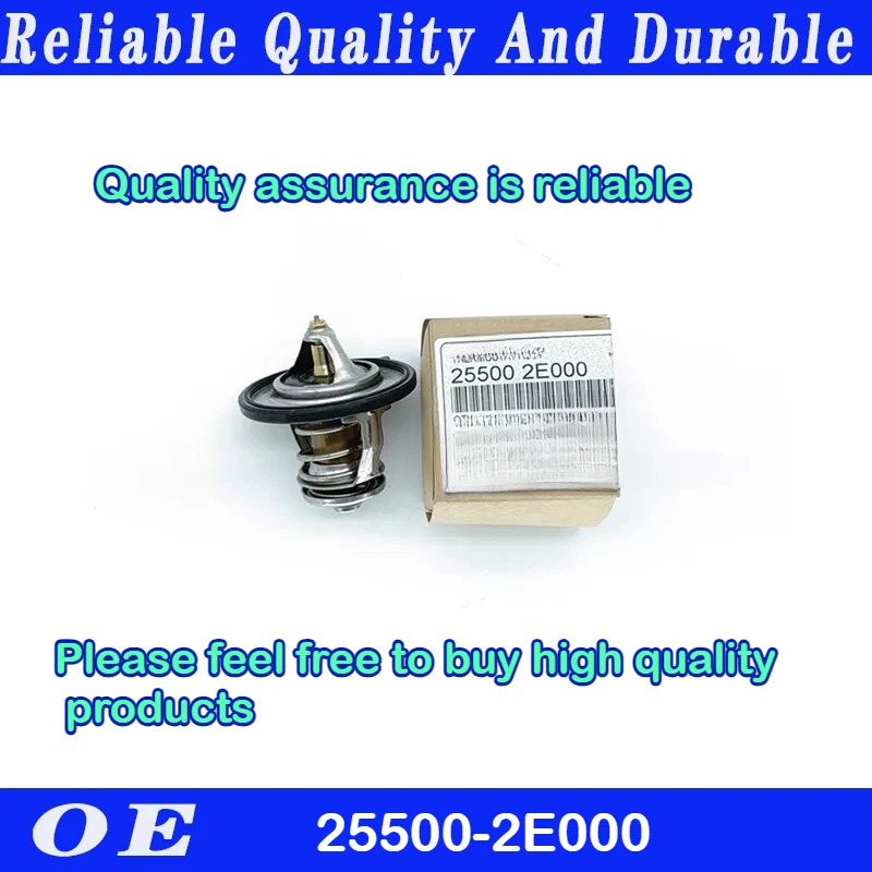 

High quality Engine Coolant Thermostat 25500-2E000 255002E000 Fits for Hyundai Kia 1.8L 2.0L 2011-2020 car accessories