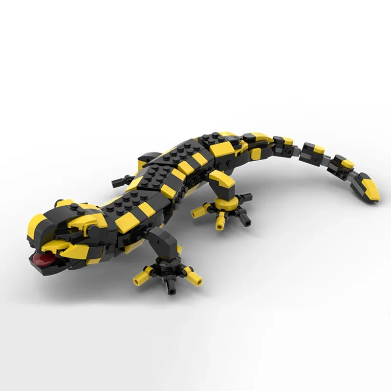 

314 шт., набор Moc Fire Salamander, популярные строительные блоки цвета рептилий с животными, креативная сборка, кирпичи, игрушки, подарок для детей